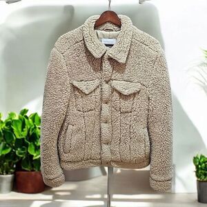 Urban Outfitters Ultra-Fluffy Faux Sherpa Trucker Jacket